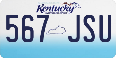 KY license plate 567JSU