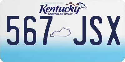 KY license plate 567JSX
