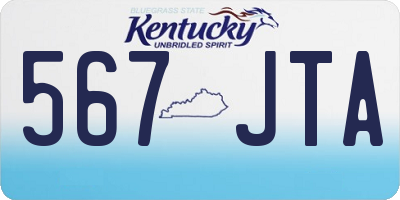 KY license plate 567JTA