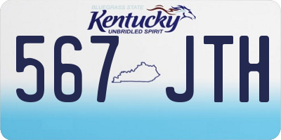 KY license plate 567JTH