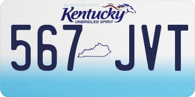KY license plate 567JVT