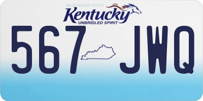 KY license plate 567JWQ