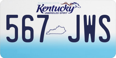 KY license plate 567JWS