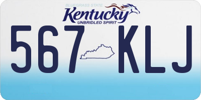 KY license plate 567KLJ