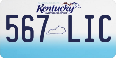 KY license plate 567LIC
