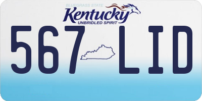 KY license plate 567LID