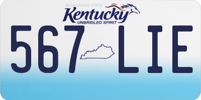 KY license plate 567LIE