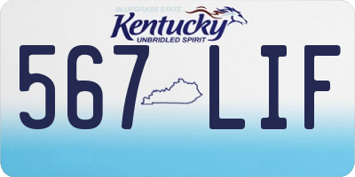 KY license plate 567LIF