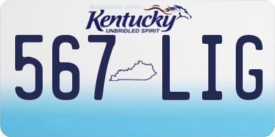 KY license plate 567LIG