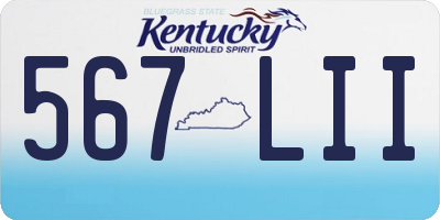 KY license plate 567LII