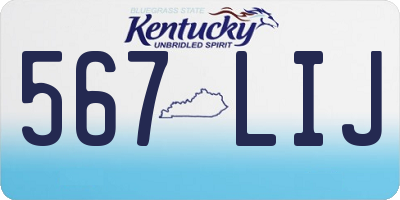 KY license plate 567LIJ