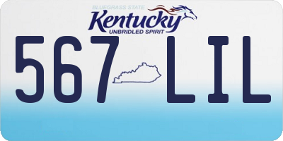 KY license plate 567LIL