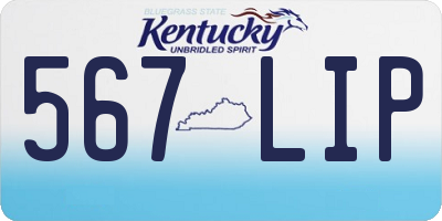 KY license plate 567LIP