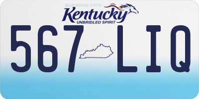 KY license plate 567LIQ