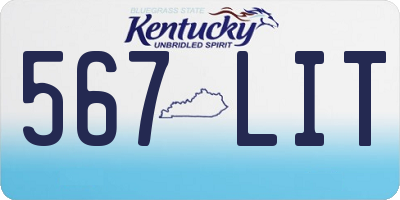 KY license plate 567LIT