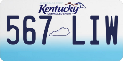 KY license plate 567LIW