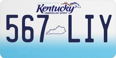 KY license plate 567LIY