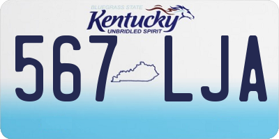 KY license plate 567LJA