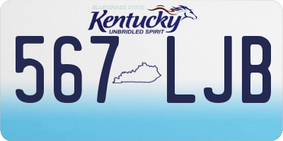 KY license plate 567LJB