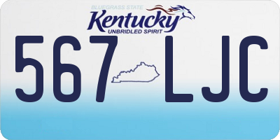 KY license plate 567LJC
