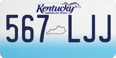 KY license plate 567LJJ