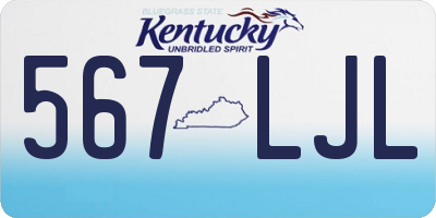 KY license plate 567LJL