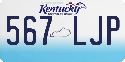 KY license plate 567LJP