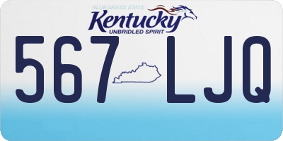 KY license plate 567LJQ
