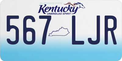 KY license plate 567LJR