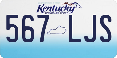 KY license plate 567LJS
