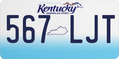 KY license plate 567LJT