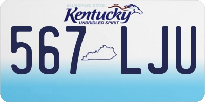 KY license plate 567LJU