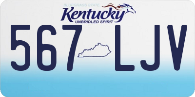 KY license plate 567LJV