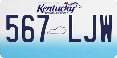 KY license plate 567LJW