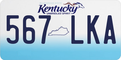 KY license plate 567LKA
