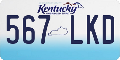 KY license plate 567LKD