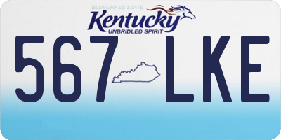 KY license plate 567LKE