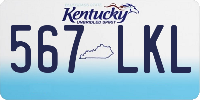KY license plate 567LKL