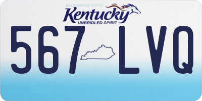 KY license plate 567LVQ