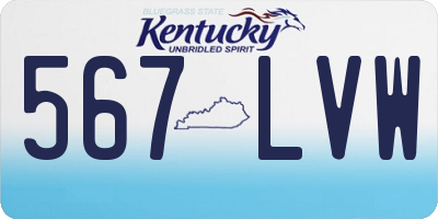 KY license plate 567LVW