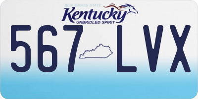 KY license plate 567LVX