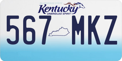 KY license plate 567MKZ