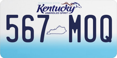 KY license plate 567MOQ