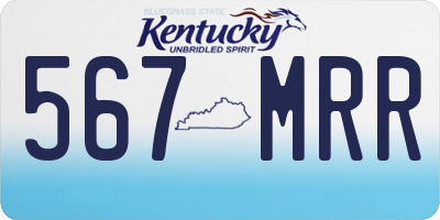 KY license plate 567MRR