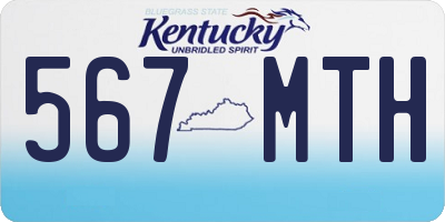 KY license plate 567MTH