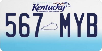 KY license plate 567MYB