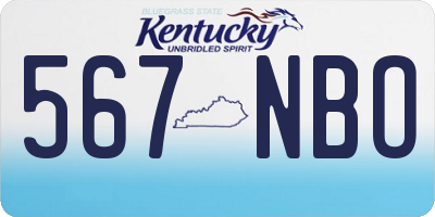 KY license plate 567NBO