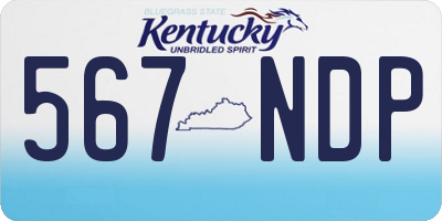 KY license plate 567NDP