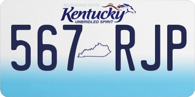KY license plate 567RJP