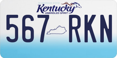 KY license plate 567RKN